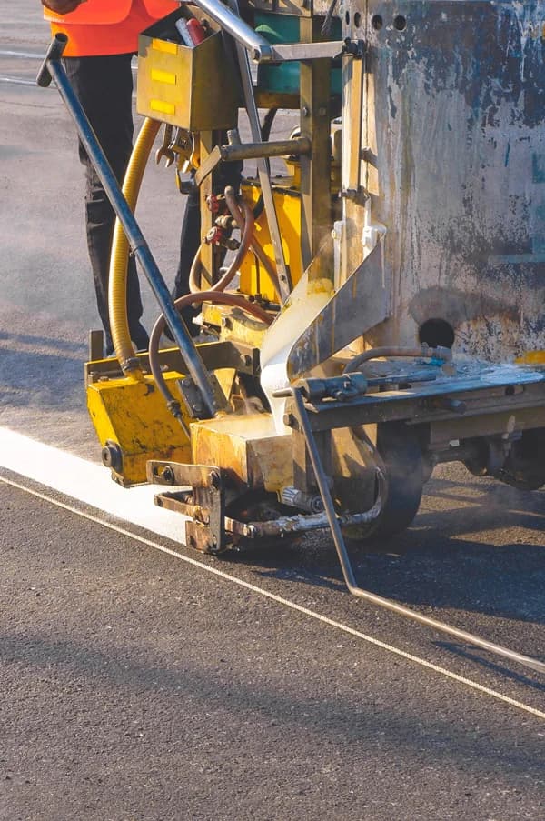 Line striping service in action