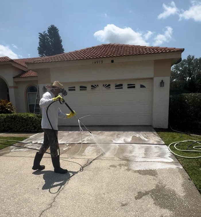 Residential Driveway Pressure Washing